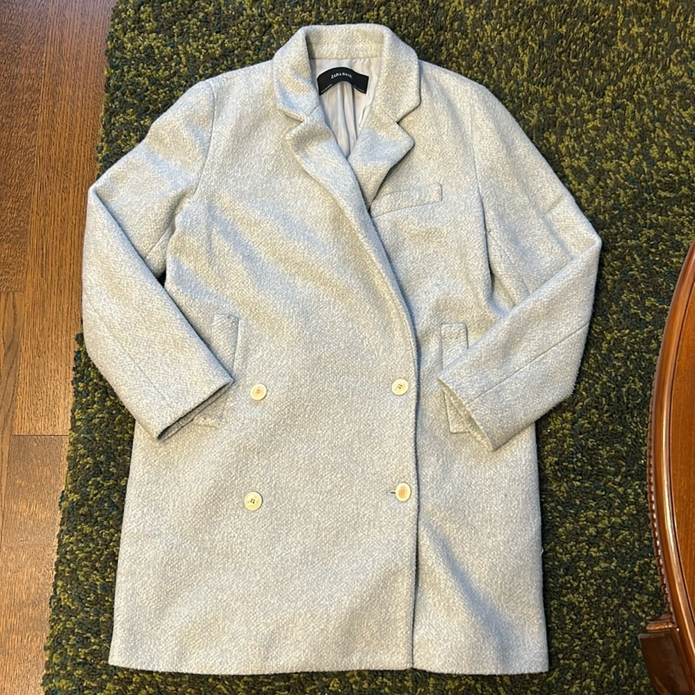 ZARA Light Blue-Grey Coat